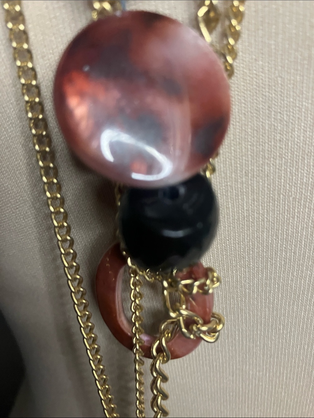 Must Love Chains Handmade Upcycled Chunky Statement Necklace - Picture 4 of 9